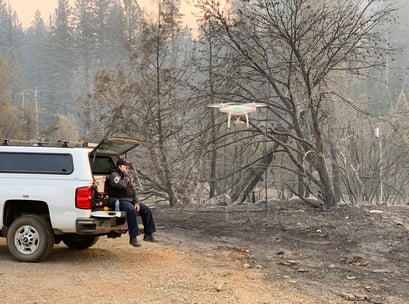 pilot flying a DJI Phantom 4 Pro