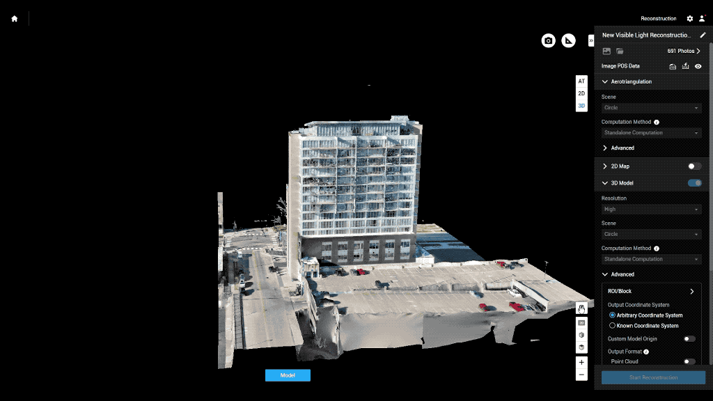 Drones y BIM construcción - DJI Terra mapa