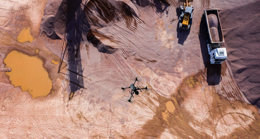 Minería con drones comerciales