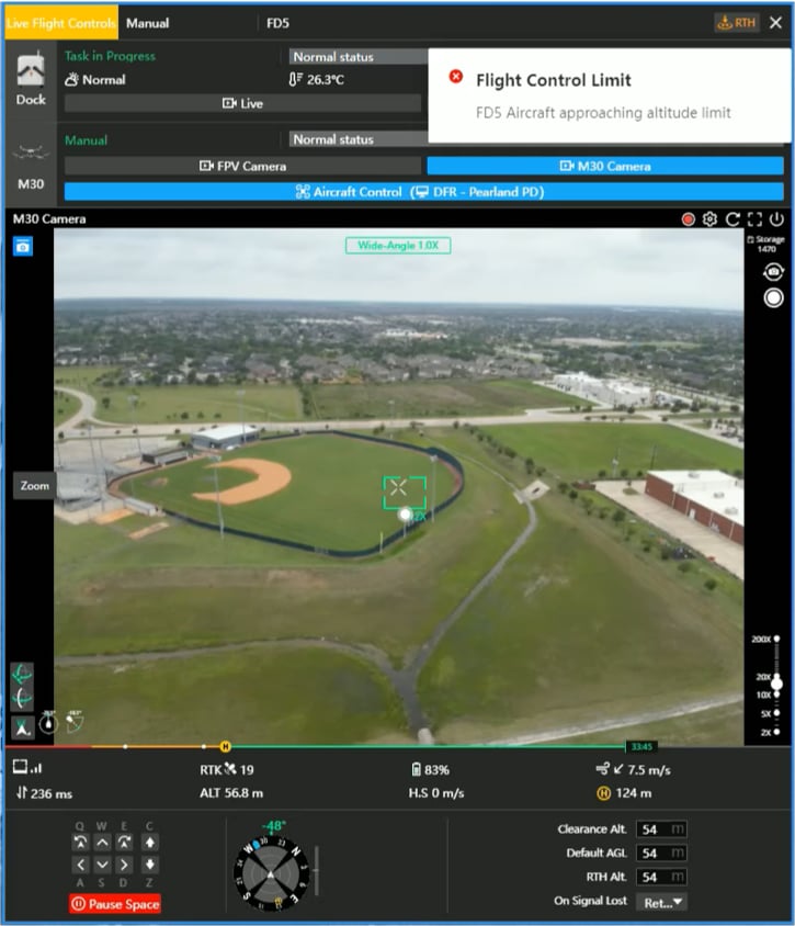 Actualización DJI Dock - Manipulación del gimbal