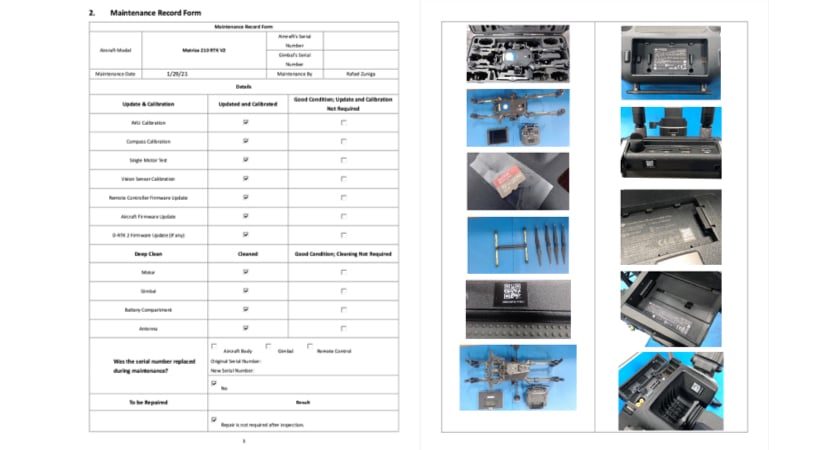 DJI Maintenance Report 2