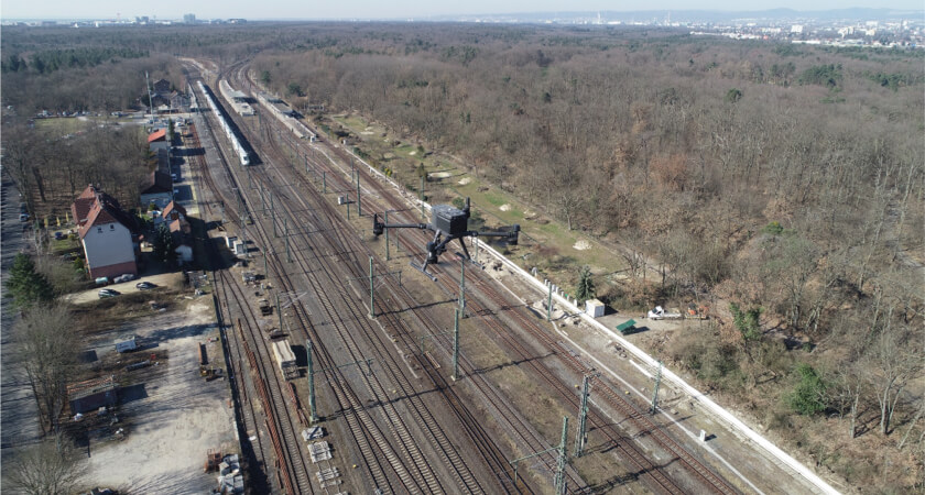 Deutsche Bahn Using Drones for its Massive Riedbahn Railway Construction Project - M300 RTK Over Railroad