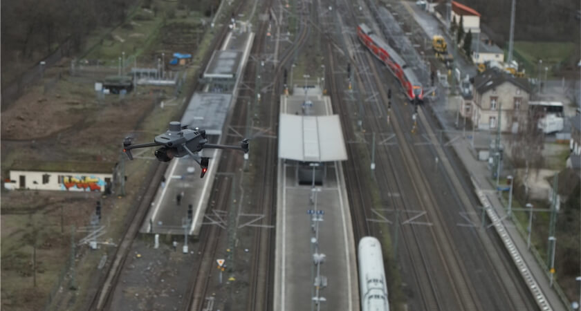 Deutsche Bahn Using Drones for its Massive Riedbahn Railway Construction Project - M3E Over Railroad