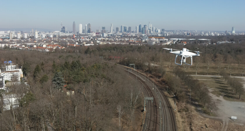 Deutsche Bahn Using Drones for its Massive Riedbahn Railway Construction Project - P4 RTK Over Railroad