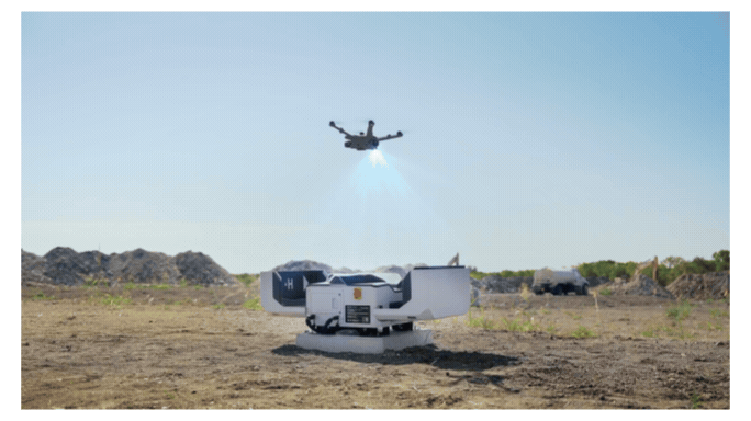 Drone landing GIF