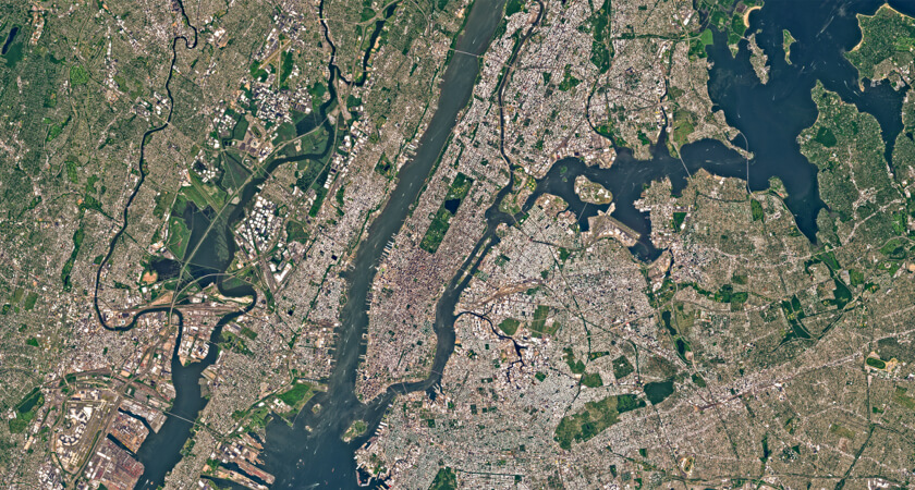 紐約市衛星影像