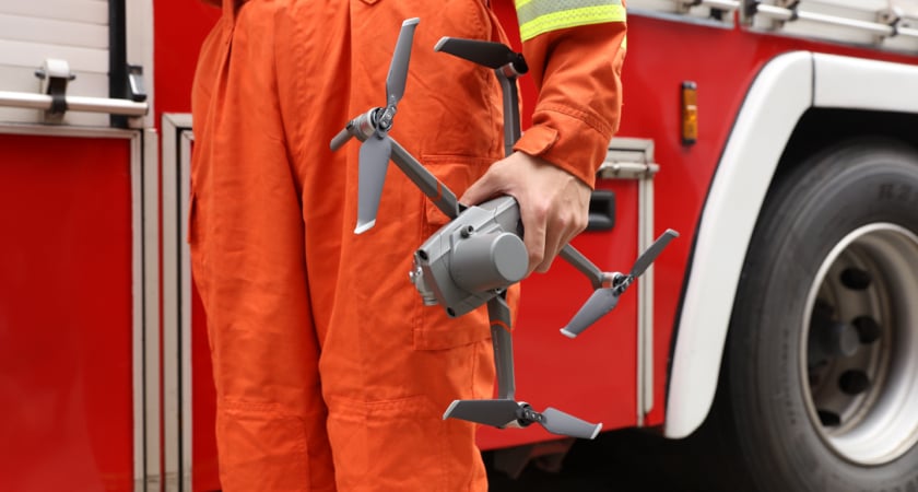 Drone Insurance M2EA firefighter