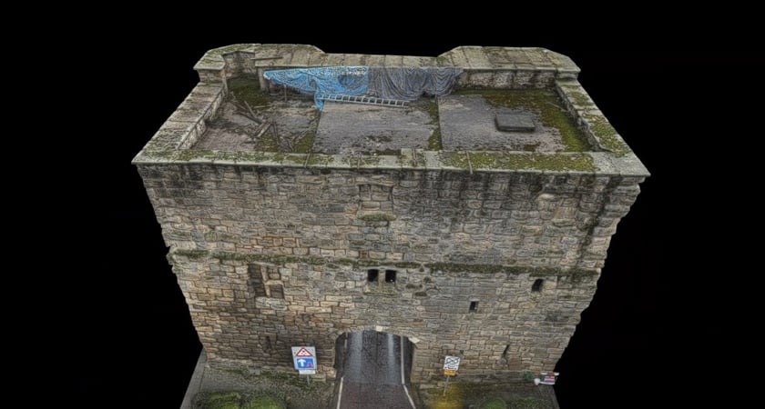 Historical Bondgate Tower Inspection - 3D Model Roof
