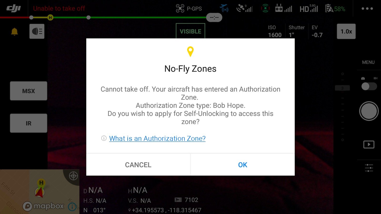 dji mavic mini unlock geo zone