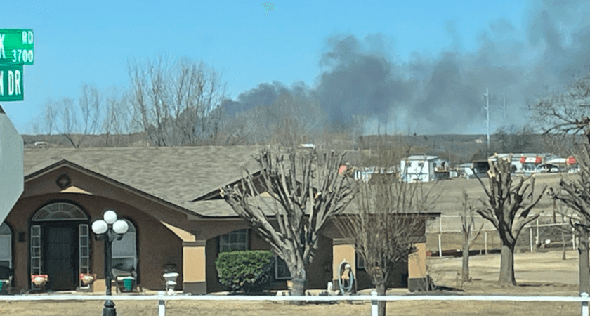 M30T Cleburne Fire - Fire from afar