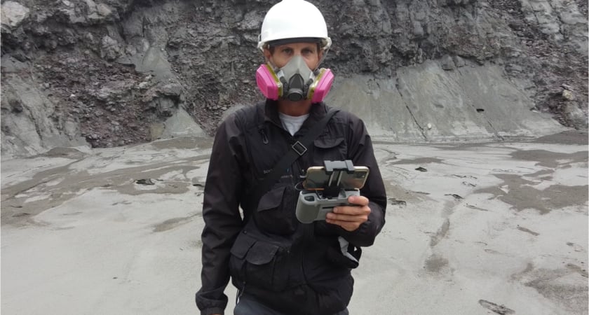 Pilot Profile Ian Godfrey - Ian Godfrey at the Turrialba Volcano National park Costa Rica 2022