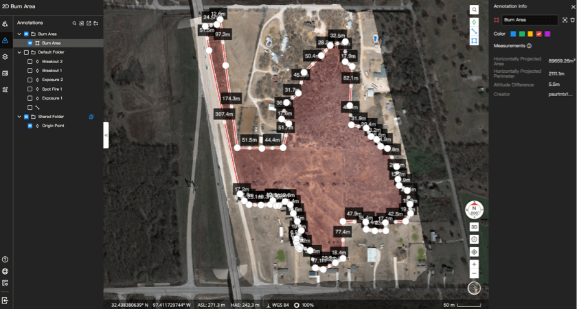 PinPoints - M30T Cleburne Fire - FlightHub 2 - 4