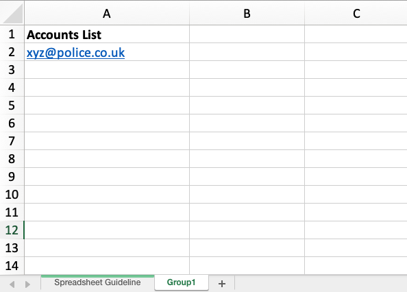 User and Aircraft QEP - 1. Accounts List