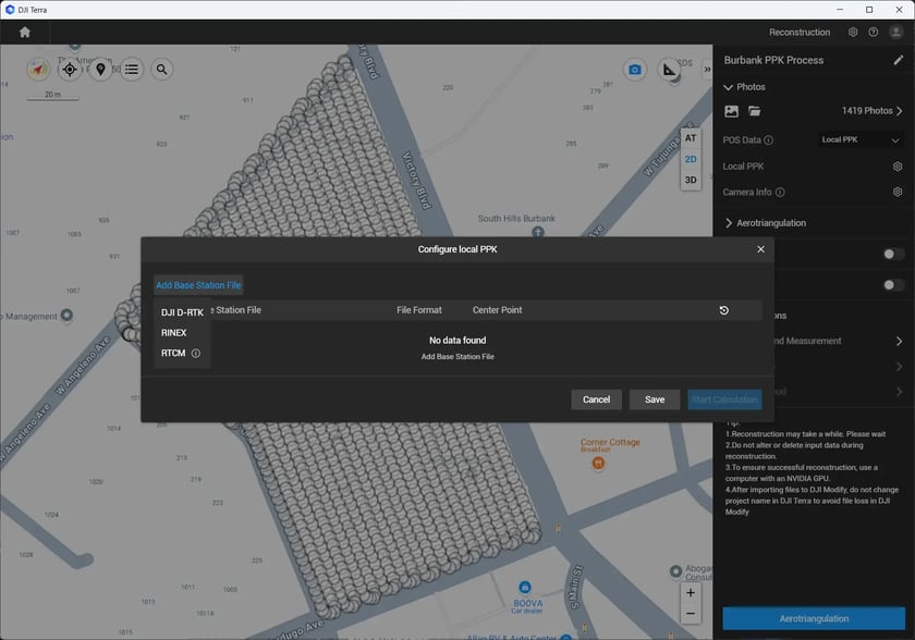 Configurate local PPK - DJI Terra