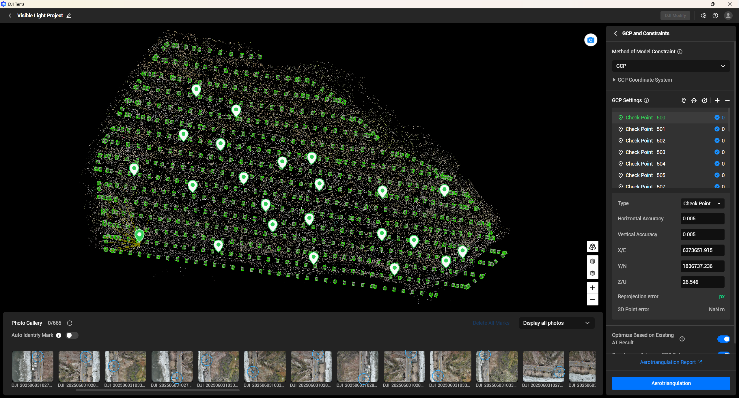 DJI Terra - GCP Target Distribution