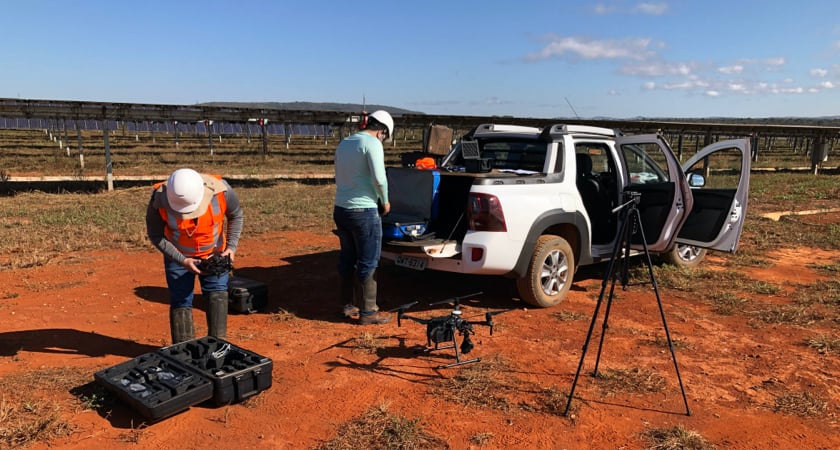 Drone Solar Inspection Pilots and Truck