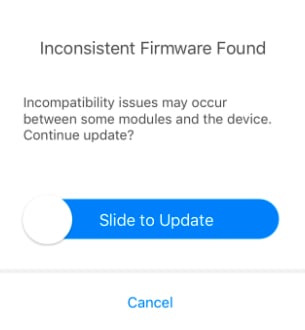 Firmware Slide to Update