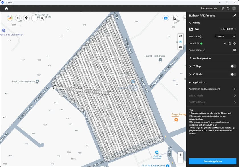 Photogrammetry Process Mission - DJI Terra