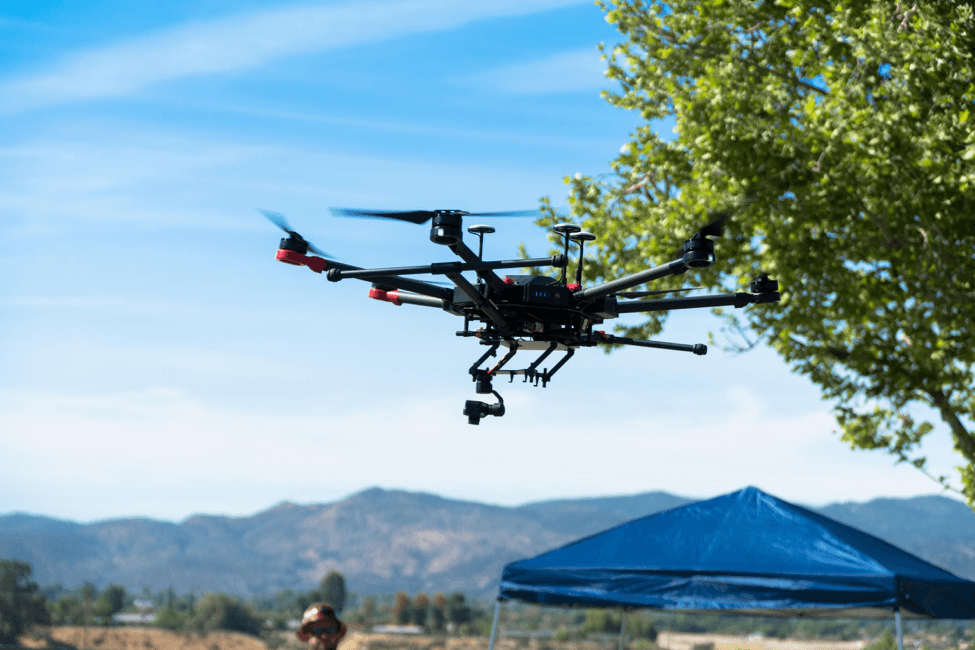 A DJI M600 Pro on duty for C2 Group during a long-term project on the Tribal Lands of the Soboba Band of Luiseño Indians. Image courtesy of C2 Group.