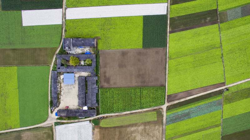 Flying over fields