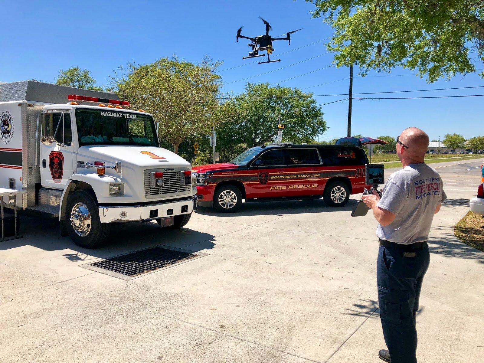 Rich flying a drone 