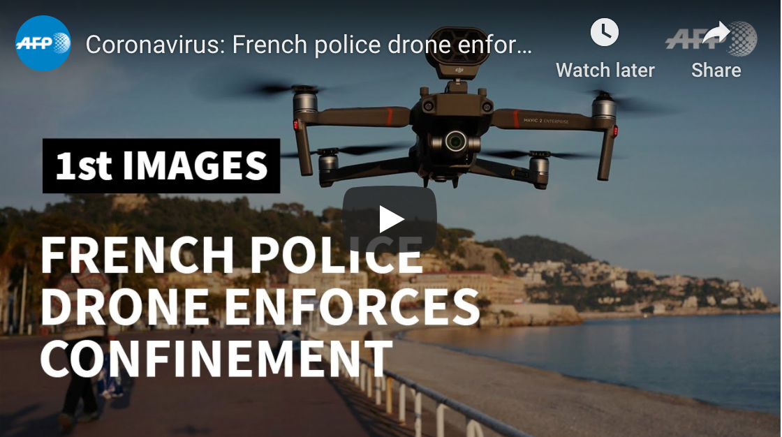 French police using drones to enforce lockdown